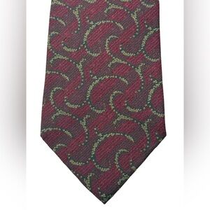 Giorgio Armani Cravatte Burgundy Silk Tie Italy Classic